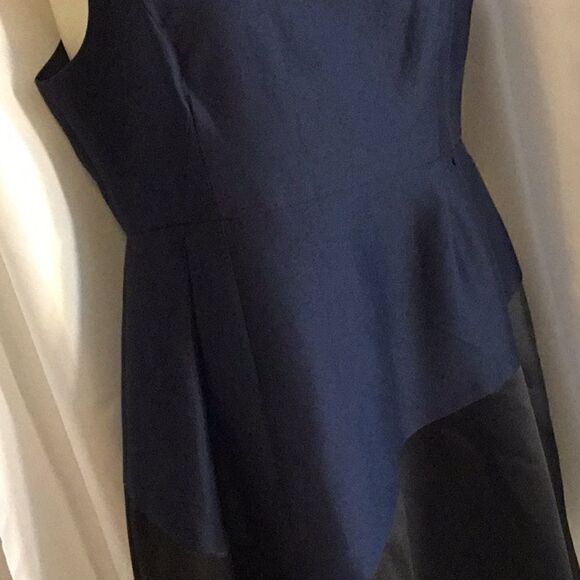 HALSTON EVENING COLLECTION DRESS IN 14 BLUE/BLACK - Picture 7 of 16